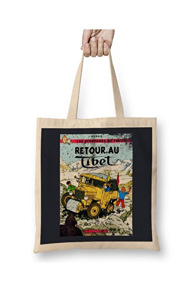 Baskı Dükkanı Avanture Tintina Povratak u Tibet Vintage stil omota platno Tor...