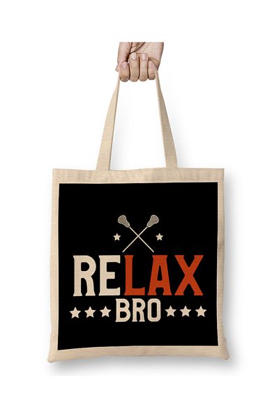 Baskı Dükkanı Αστεία τσάντα ρόπαλου ReLAX Bro Funny Lacrosse Pun Player & Coach με μακριά λαβή