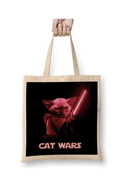 Baskı Dükkanı Star Cat Wars 07 Tkanina Torba Duga Sa ručkom