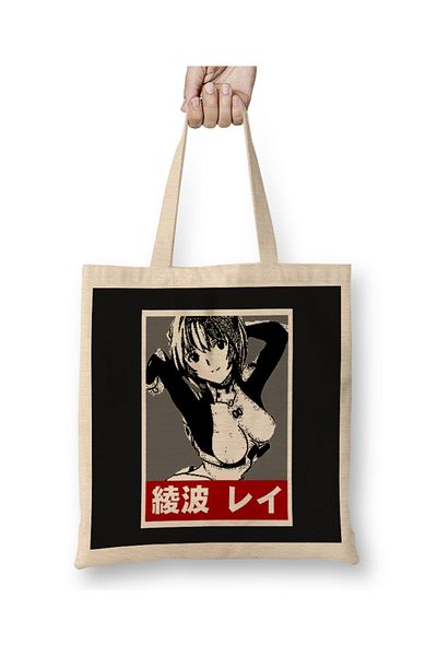 Baskı Dükkanı Rei Ayanami 03 υφασμάτινη τσάντα μακριά λαβή