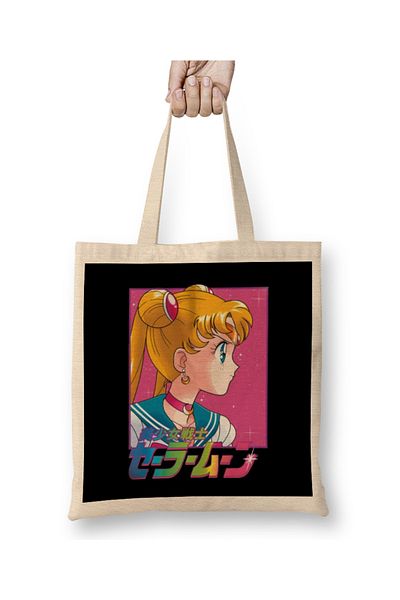 Baskı Dükkanı Geantă din pânză Sailor Moon 02 Mâner lung
