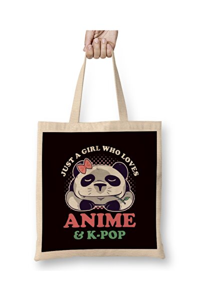 Baskı Dükkanı Devojka koja voli korejsku pop muziku K-Pop Koreja Anime Panda ...
