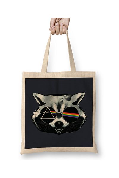 Baskı Dükkanı Dark Side Of Rocket Guardians Of The Galaxy υφασμάτινη τσάντα με μακριά λαβή