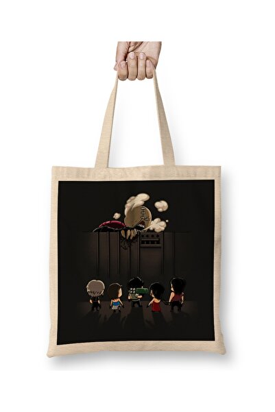 Baskı Dükkanı Resident Evil Attack On Evil Cloth Torba Long Sa ručkom