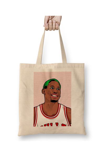 Baskı Dükkanı Dennis Rodman tkanina Torba dugačka Sa ručkom