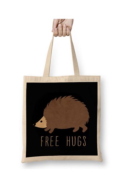 Baskı Dükkanı Free Hugs-1 Geantă de pânză cu mâner lung
