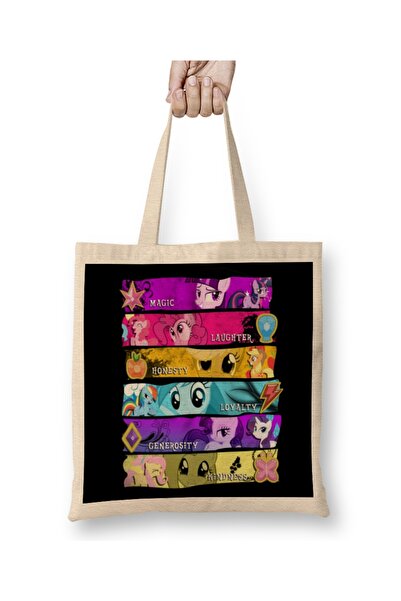 Baskı Dükkanı My Little Pony Elements Tkanina Torba Duga Sa ručkom