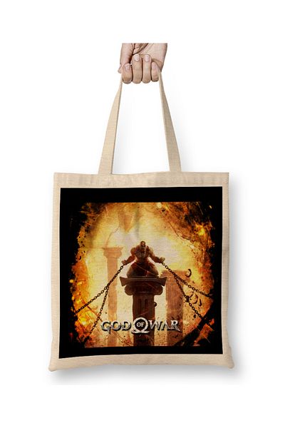 Baskı Dükkanı God of War 06 υφασμάτινη τσάντα με μακριά λαβή