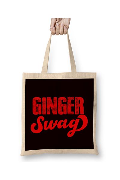 Baskı Dükkanı Ginger Swag Redhead Team Κόκκινο Πορτοκαλί Μαλλιά Ιρλανδική υφασμάτινη τσάντα με μακριά λαβή