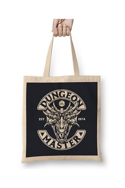 Baskı Dükkanı Υφασμάτινη τσάντα Dungeon Master Est 1974 με μακριά λαβή