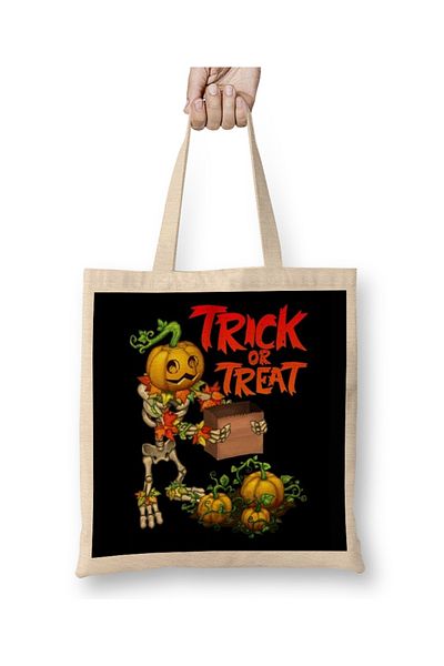 Baskı Dükkanı My Singing Monsters Trick Or Treat Punkleton Geantă din pânză cu mâner lung