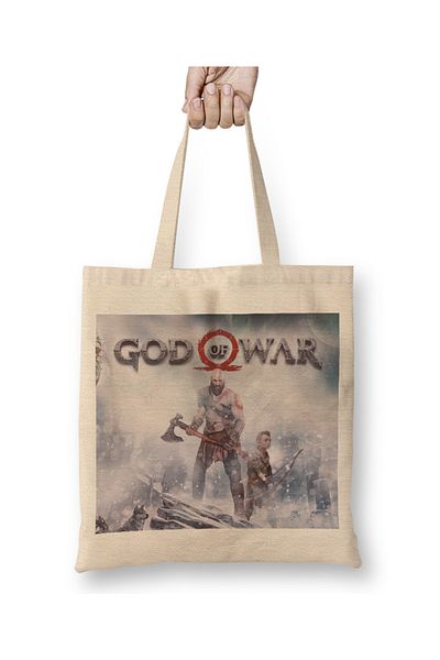 Baskı Dükkanı Υφασμάτινη τσάντα God of War με μακριά λαβή