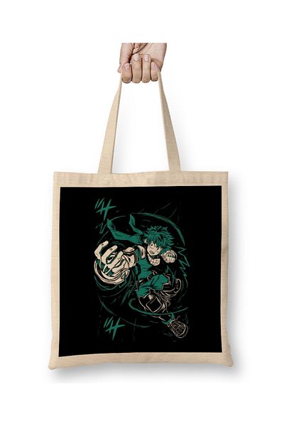 Baskı Dükkanı Υφασμάτινη τσάντα My Hero Academia Deku 02 με μακριά λαβή