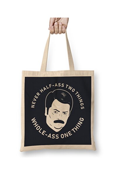 Baskı Dükkanı Parks And Rec Lekcija o Swanson tkanini Torba Dugačka Sa ručkom