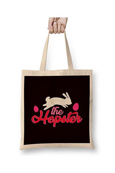 Baskı Dükkanı Hopster Uskršnji Zec Jaja Lov Proljetni Lovac na Jaja Tkanina T...
