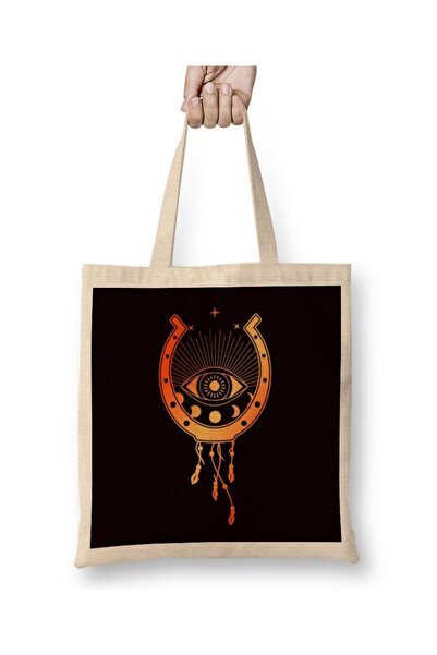 Baskı Dükkanı حقيبة يد لاكي فانتاسي ماجيك على شكل حدوة الحصان ذات عين ثالثة و...