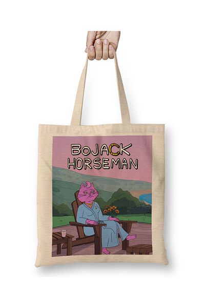 Baskı Dükkanı BoJack Horseman 03 Geantă tote cu mâner lung