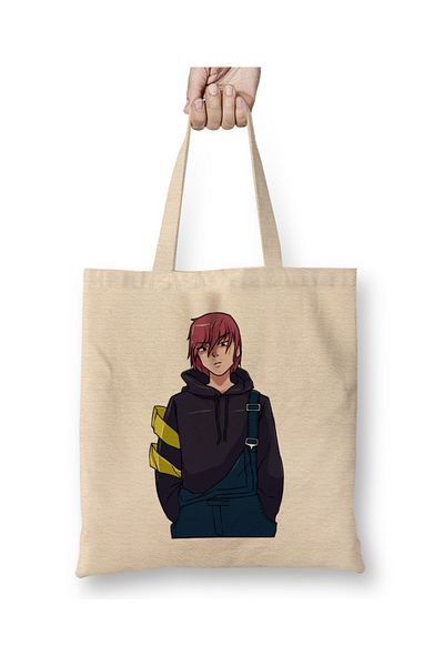 Baskı Dükkanı Anime Character Hero Άνδρας Ιαπωνικής κουλτούρας υφασμάτινη τσάντα με μακριά λαβή