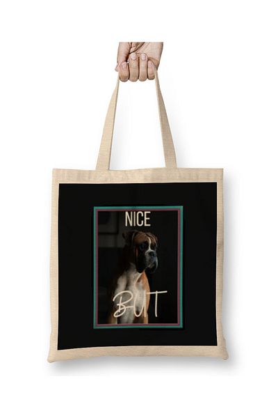 Baskı Dükkanı Υφασμάτινη τσάντα δώρου Dog Lover με μακριά λαβή