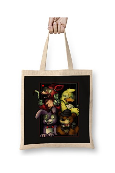 Baskı Dükkanı Five Nights At Freddy's FNAF tkanina Torba duga Sa ručkom