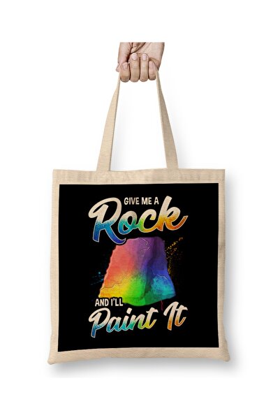Baskı Dükkanı Umjetnička Daj mi kamen i ja ću ga oslikati Slikarska tkanina T...