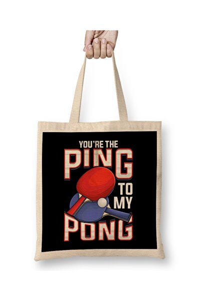 Baskı Dükkanı Smešno, ti si ping do mog pong stola, teniski stolni platno Tor...