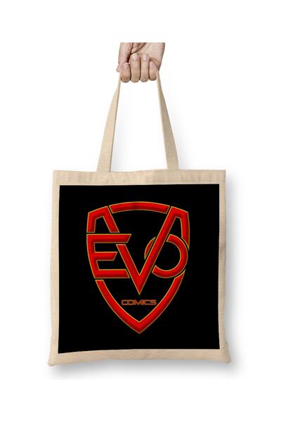 Baskı Dükkanı Evo Comics Inc Evolution Comics Inc Logo Majica Torba Duga Sa r...