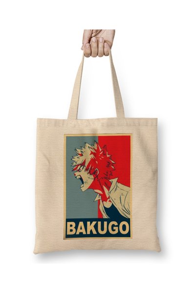 Baskı Dükkanı Bakugo My Hero Academia tkanina Torba duga Sa ručkom