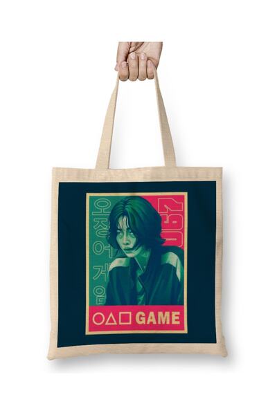 Baskı Dükkanı Geantă din pânză Squid Game cu mâner lung