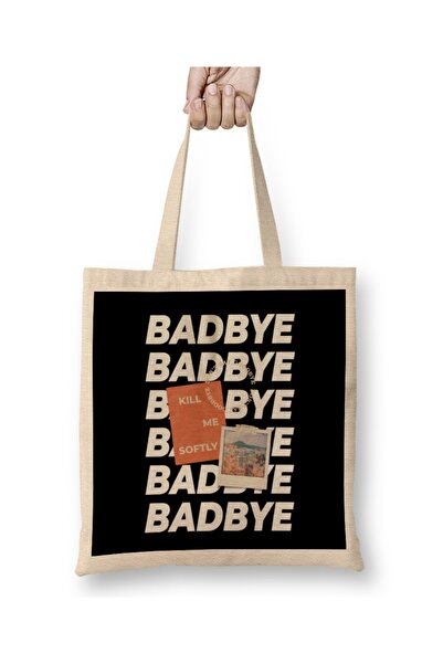 Baskı Dükkanı Bad Bye Purple Mono Collection Bts 01 Tkanina Torba Duga Sa ručkom