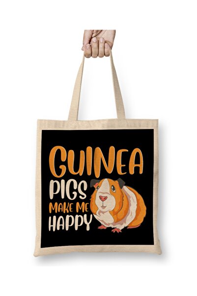 Baskı Dükkanı Morski prasići me čine srećnim, preslatka krpa za morske prasić...