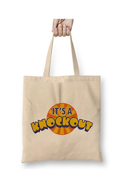 Baskı Dükkanı Retro It's A Knockout Tkanina Torba Duga Sa ručkom