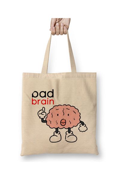 Baskı Dükkanı Αστεία Bad Brain υφασμάτινη τσάντα με μακριά λαβή