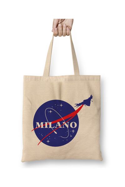 Baskı Dükkanı Čuvari galaksije Milano NASA logo tkanina Torba duga Sa ručkom