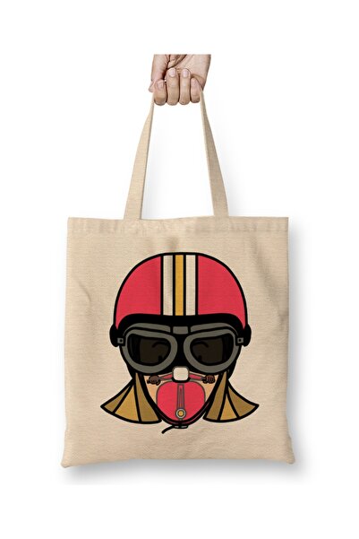 Baskı Dükkanı Vespa dizajn tkanina Torba duga Sa ručkom