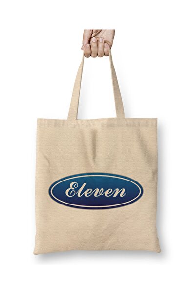 Baskı Dükkanı Stranger Things Eleven Ford Logo T-shirt Torba Dugačka Sa ručkom