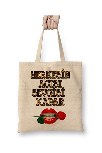 Baskı Dükkanı Αστεία υφασμάτινη τσάντα Sweetheart Love Affection με μακριά λαβή