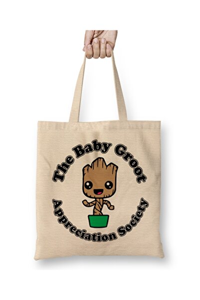Baskı Dükkanı Čuvari galaksije Baby Groot Zajednica zahvalnosti Tkanina Torba...