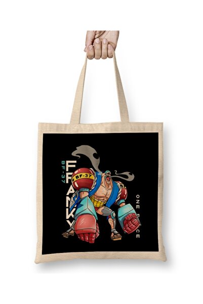 Baskı Dükkanı One Piece Anime Franky, glomazni brodograditelj, tkanina Torba ...