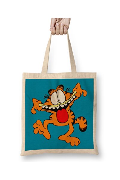 Baskı Dükkanı Garfield slatka tkanina Torba duga Sa ručkom