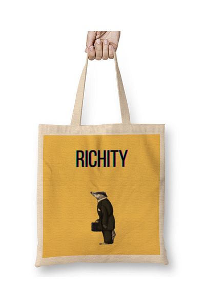 Baskı Dükkanı Fantastic Mr Fox-RICHITY υφασμάτινη τσάντα με μακριά λαβή