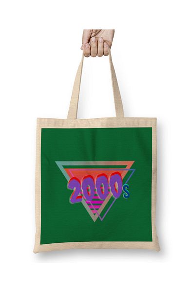 Baskı Dükkanı Anii 2000 Vintage Retro Design Slogan Style Art- Tv Kid Filme Geantă din pânză Mâner lung