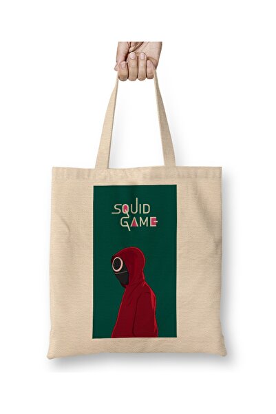 Baskı Dükkanı Squid Game 05 Geantă de pânză cu mâner lung