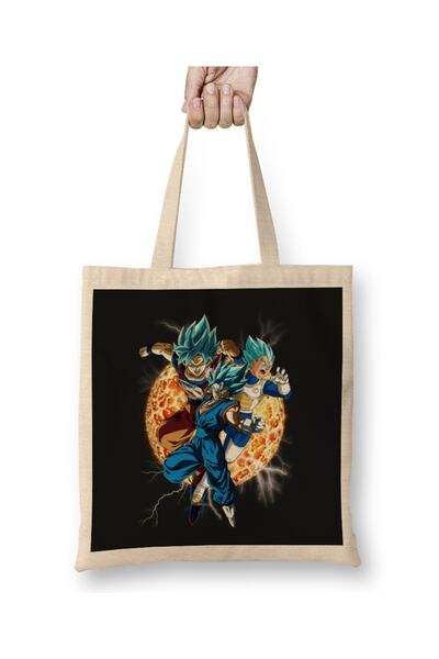 Baskı Dükkanı Goku i Vegeta formiraju Vegeto odeću Torba dugačku Sa ručkom