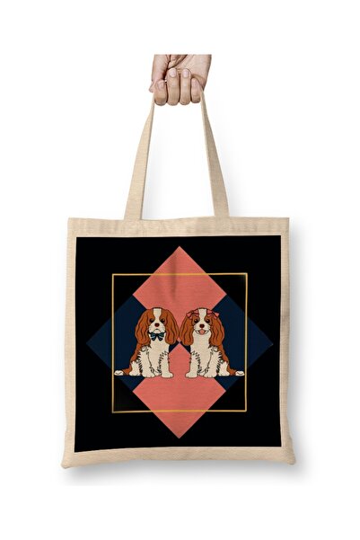 Baskı Dükkanı Tkanina za kavaljerski španijel "Lattice Cavalier King Charles"...