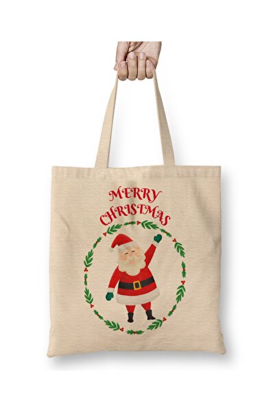 Baskı Dükkanı Новорічна концепція Merry Christmas Санта Клаус тканинна сумка ...