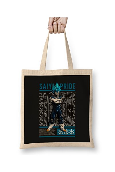 Baskı Dükkanı Vegeta Prince Saiyan Pride - Dugačka Sa ručkom tkanina Torba