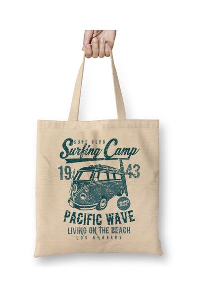 Baskı Dükkanı Surf Club Surfing Camp Tkanina Torba Duga Sa ručkom