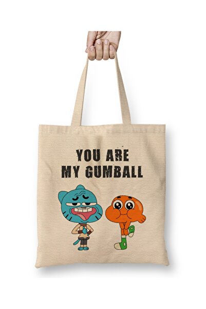 Baskı Dükkanı You Are My Gumball 01 υφασμάτινη τσάντα με μακριά λαβή