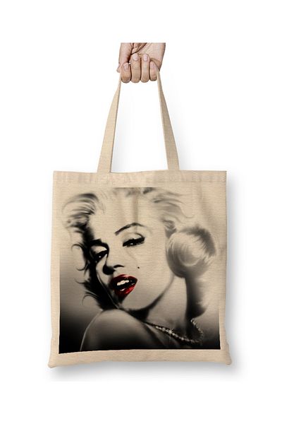 Baskı Dükkanı Marilyn Monroe 01 Geantă Pânză Mâner Lung